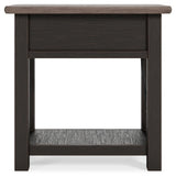 Tyler Creek Two-tone Chairside End Table - Ella Furniture