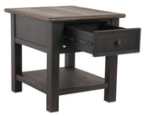 Tyler Creek Grayish Brown/Black End Table - Ella Furniture