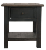 Tyler Creek Grayish Brown/Black End Table - Ella Furniture