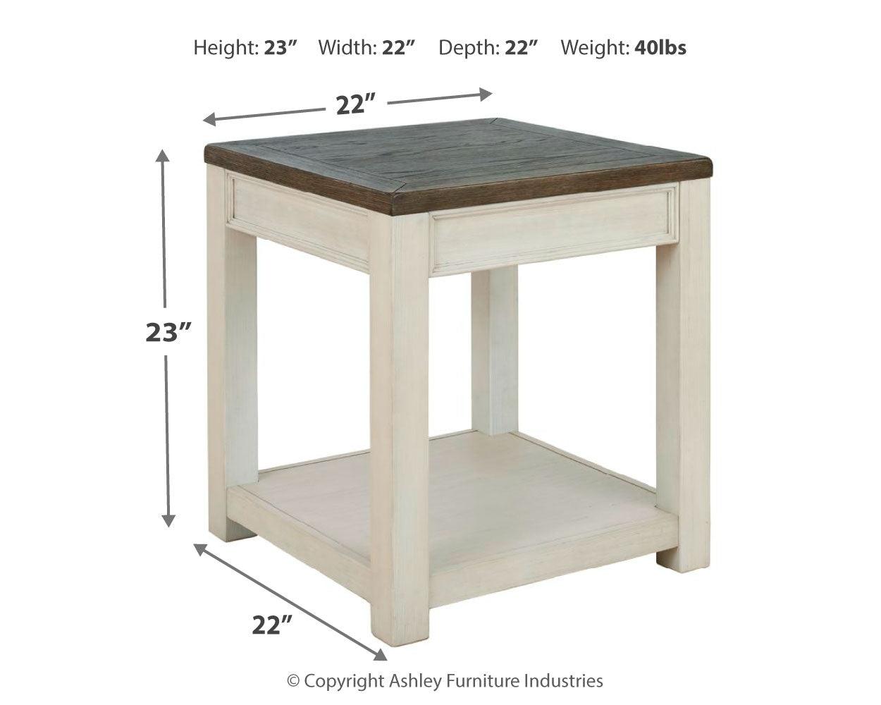 Bolanburg Brown/white End Table - Ella Furniture