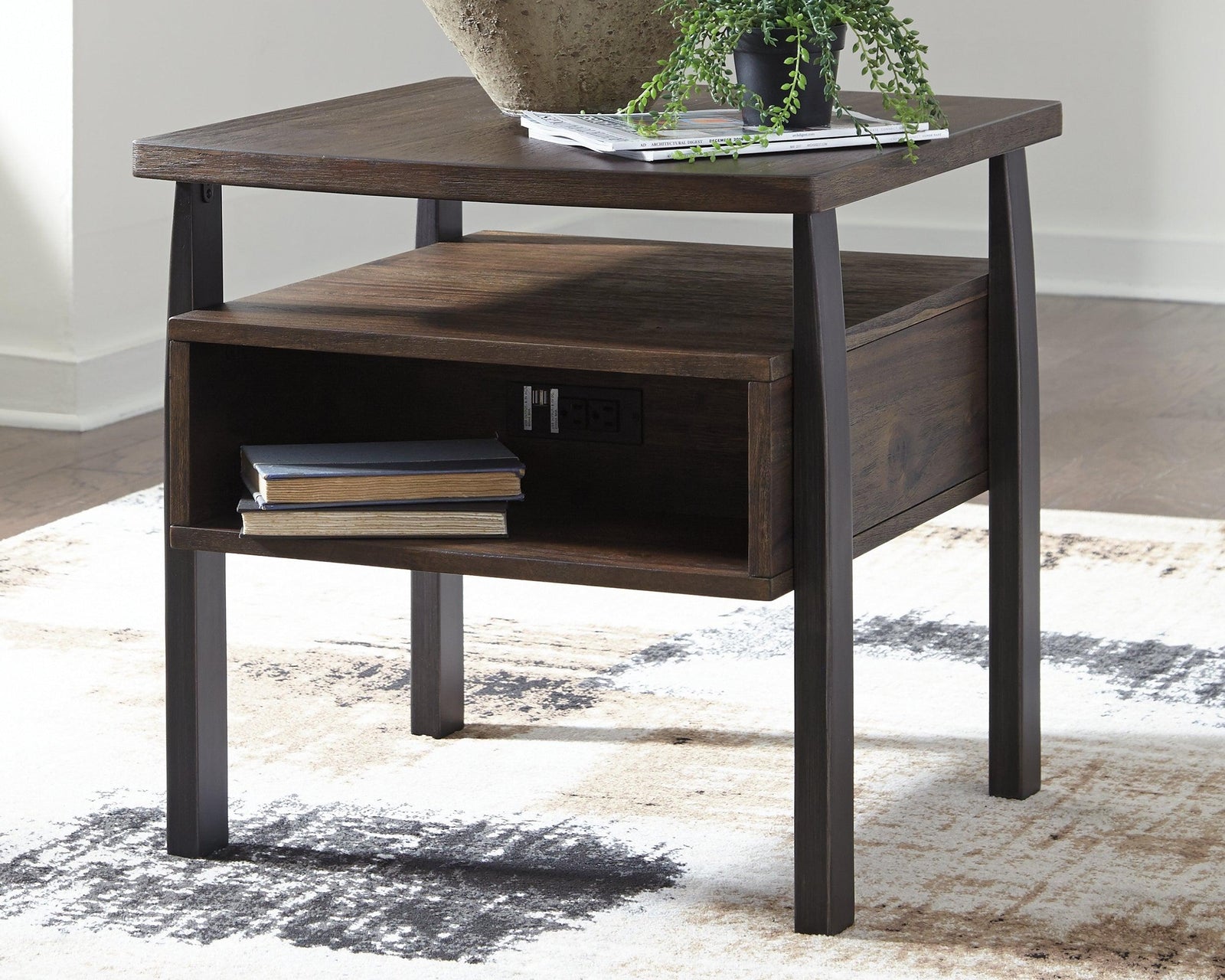 Vailbry Brown End Table - Ella Furniture