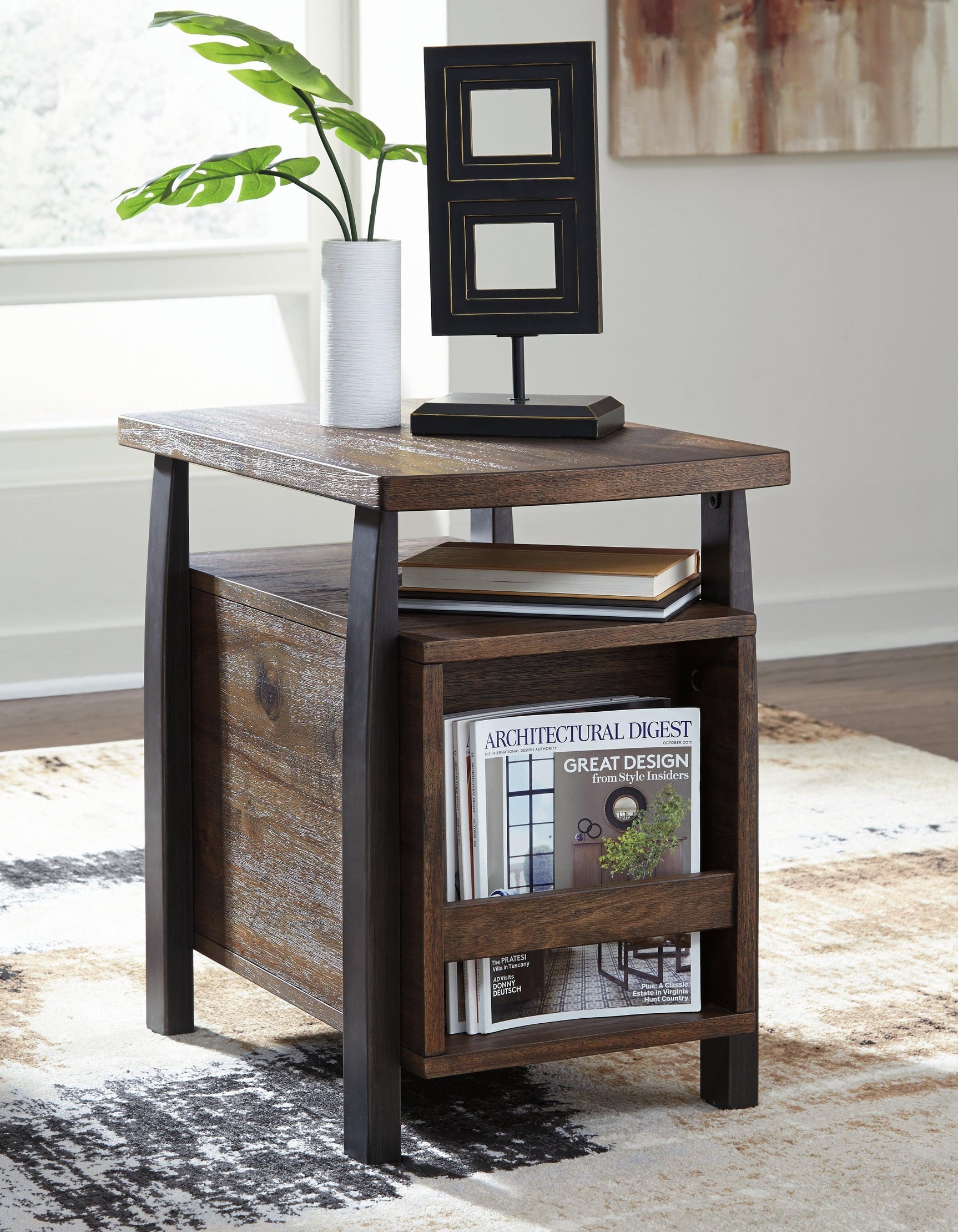 Vailbry Brown Chairside End Table - Ella Furniture