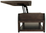 Vailbry Brown Coffee Table With Lift Top - Ella Furniture