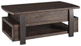 Vailbry Brown Coffee Table With Lift Top - Ella Furniture