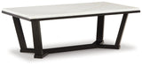 Fostead White/espresso Coffee Table - Ella Furniture
