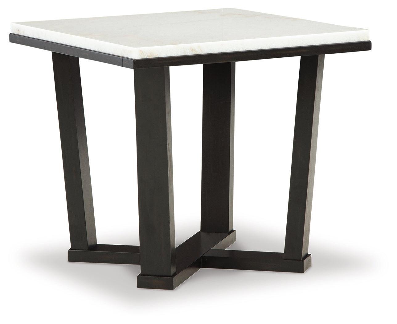 Fostead White/espresso End Table - Ella Furniture