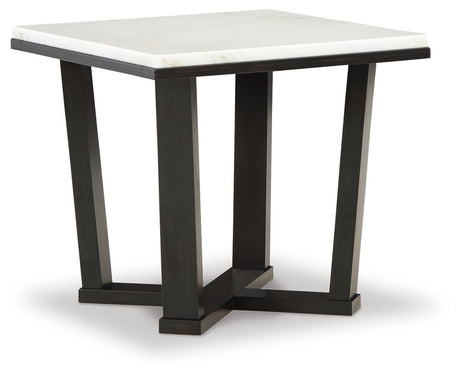 Fostead White/espresso End Table - Ella Furniture