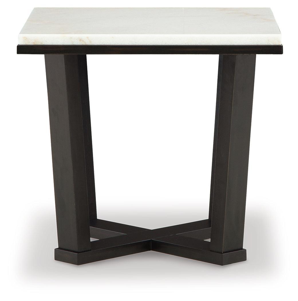 Fostead White/espresso End Table - Ella Furniture