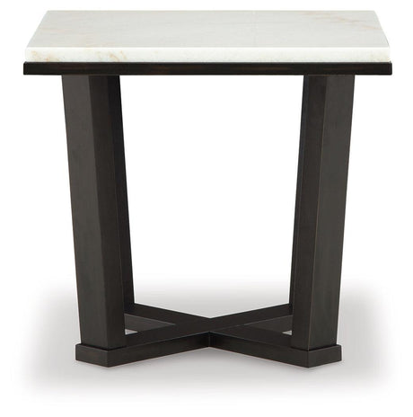 Fostead White/espresso End Table - Ella Furniture