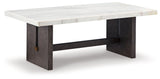 Burkhaus White/dark Brown Coffee Table - Ella Furniture