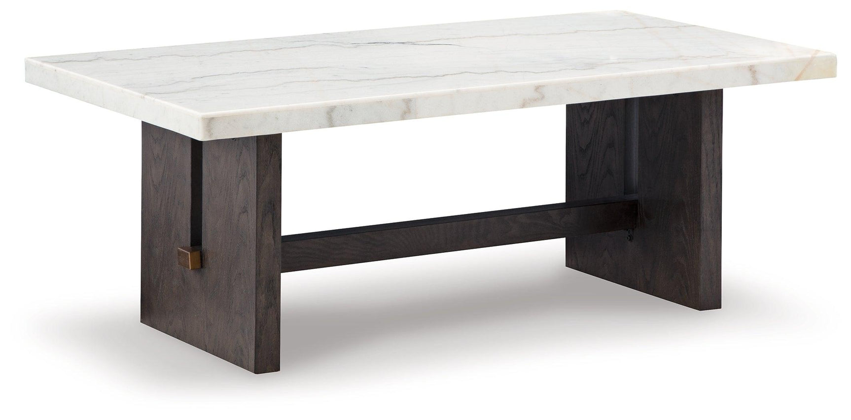 Burkhaus White/dark Brown Coffee Table - Ella Furniture