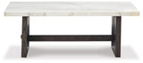 Burkhaus White/dark Brown Coffee Table - Ella Furniture