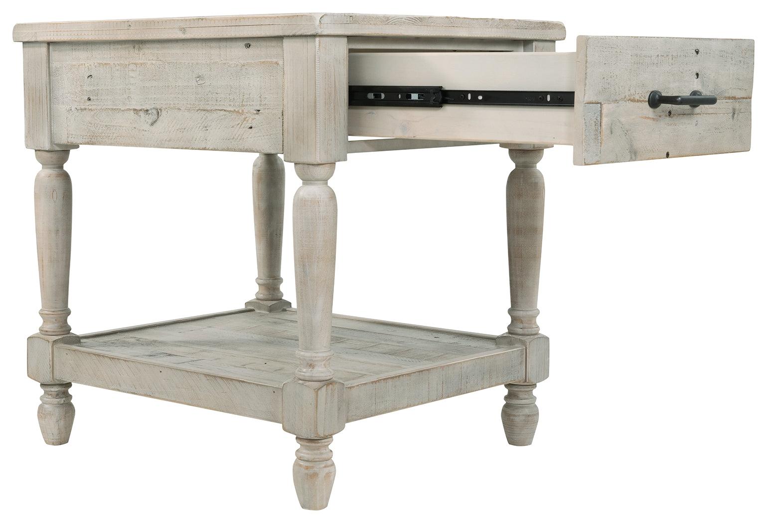 Shawnalore Whitewash End Table - Ella Furniture