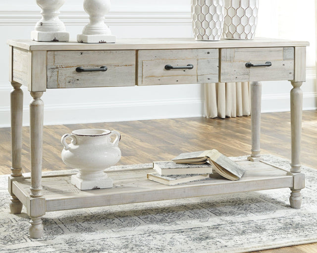 Shawnalore Whitewash Sofa/console Table - Ella Furniture