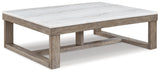 Loyaska Brown/ivory Coffee Table - Ella Furniture