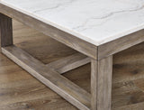 Loyaska Brown/ivory Coffee Table - Ella Furniture