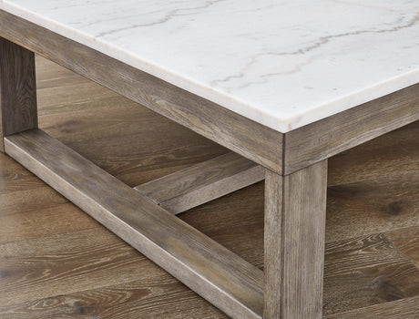 Loyaska Brown/ivory Coffee Table - Ella Furniture