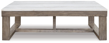 Loyaska Brown/ivory Coffee Table - Ella Furniture