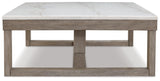 Loyaska Brown/ivory Coffee Table - Ella Furniture