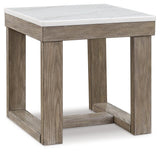 Loyaska Brown/ivory End Table - Ella Furniture