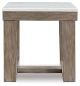 Loyaska Brown/ivory End Table - Ella Furniture
