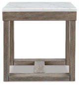 Loyaska Brown/ivory End Table - Ella Furniture