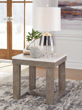 Loyaska Brown/ivory End Table - Ella Furniture