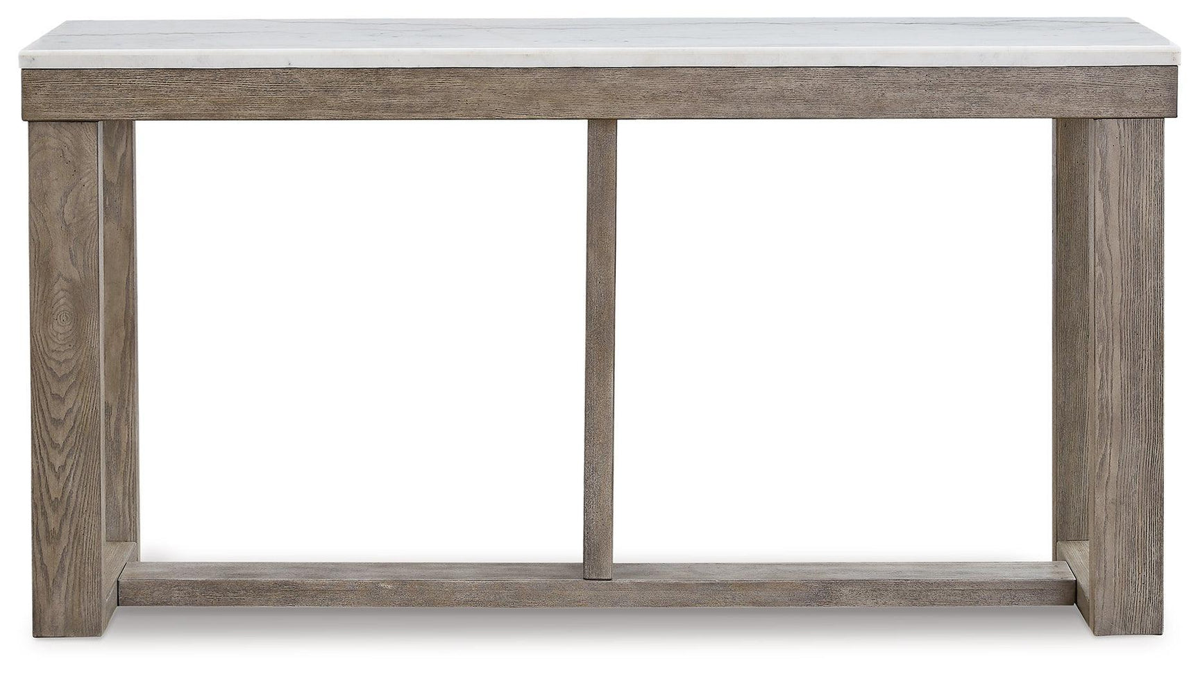 Loyaska Brown/ivory Sofa Table - Ella Furniture