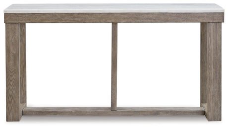 Loyaska Brown/ivory Sofa Table - Ella Furniture