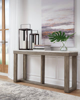 Loyaska Brown/ivory Sofa Table - Ella Furniture