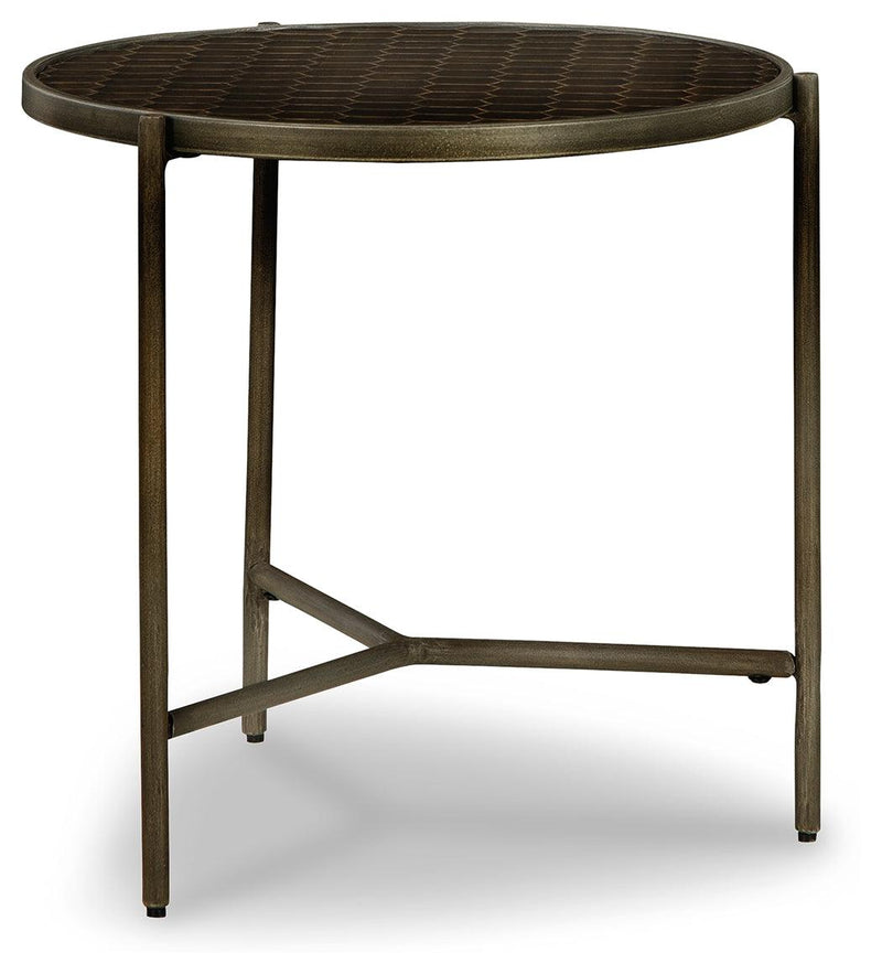 Doraley Brown/Gray Chairside End Table - Ella Furniture