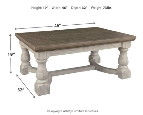 Havalance Gray/white Coffee Table - Ella Furniture