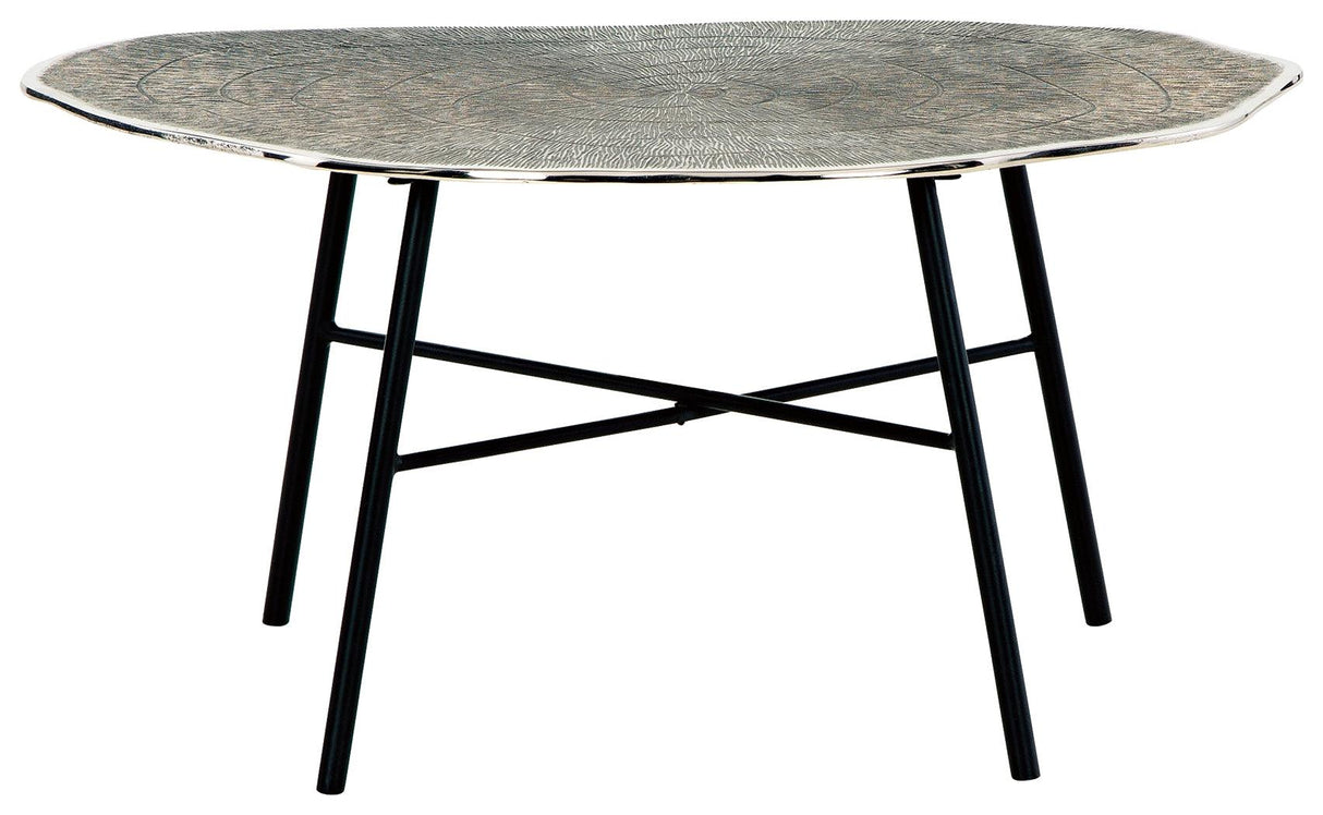Laverford Chrome/black Coffee Table - Ella Furniture