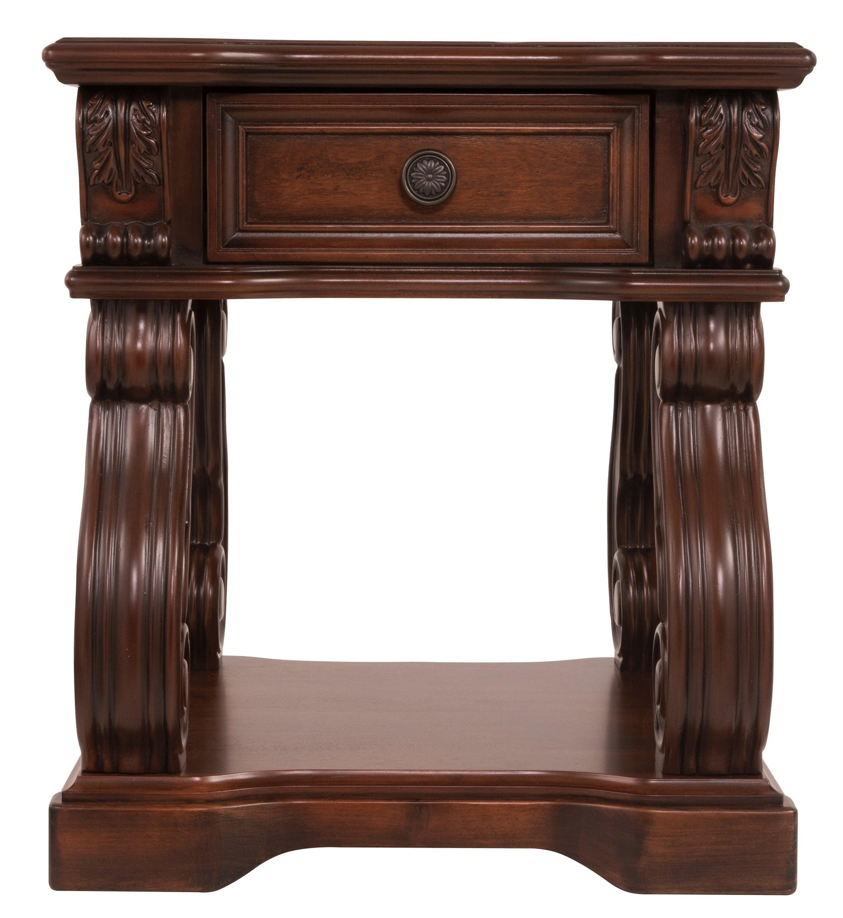 Alymere Rustic Brown End Table - Ella Furniture