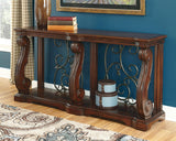 Alymere Rustic Brown Sofa/console Table - Ella Furniture