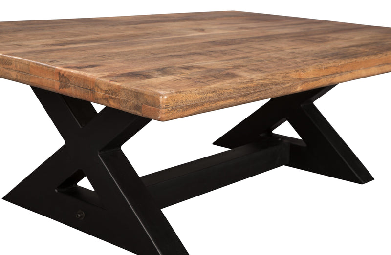 Wesling Light Brown Coffee Table - Ella Furniture