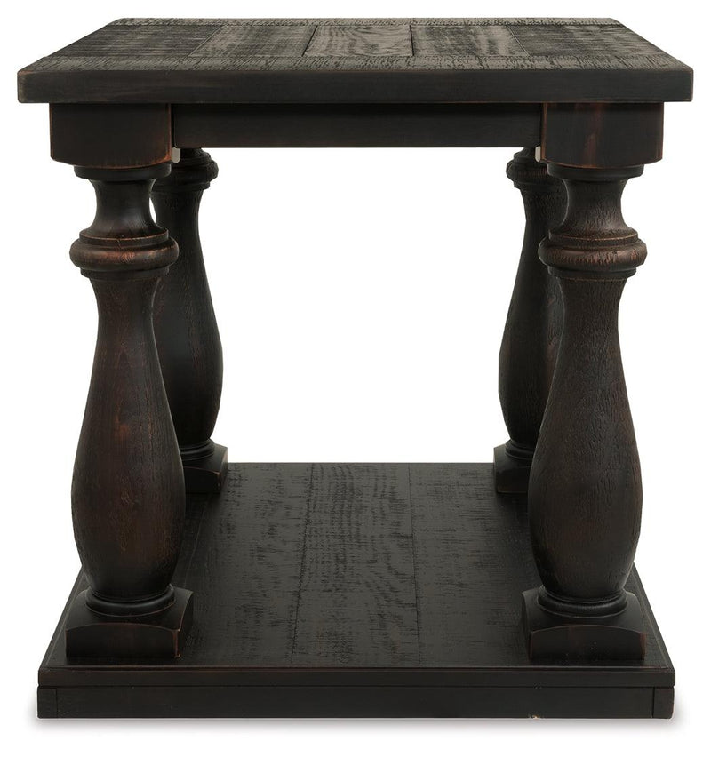 Mallacar Black End Table - Ella Furniture