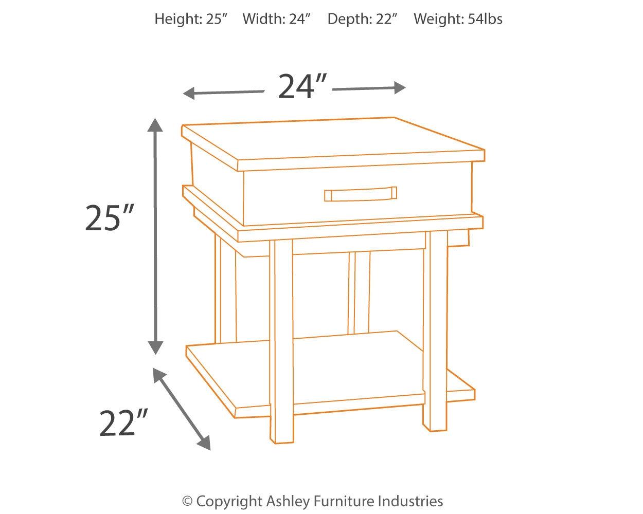 Stanah Two-tone End Table - Ella Furniture