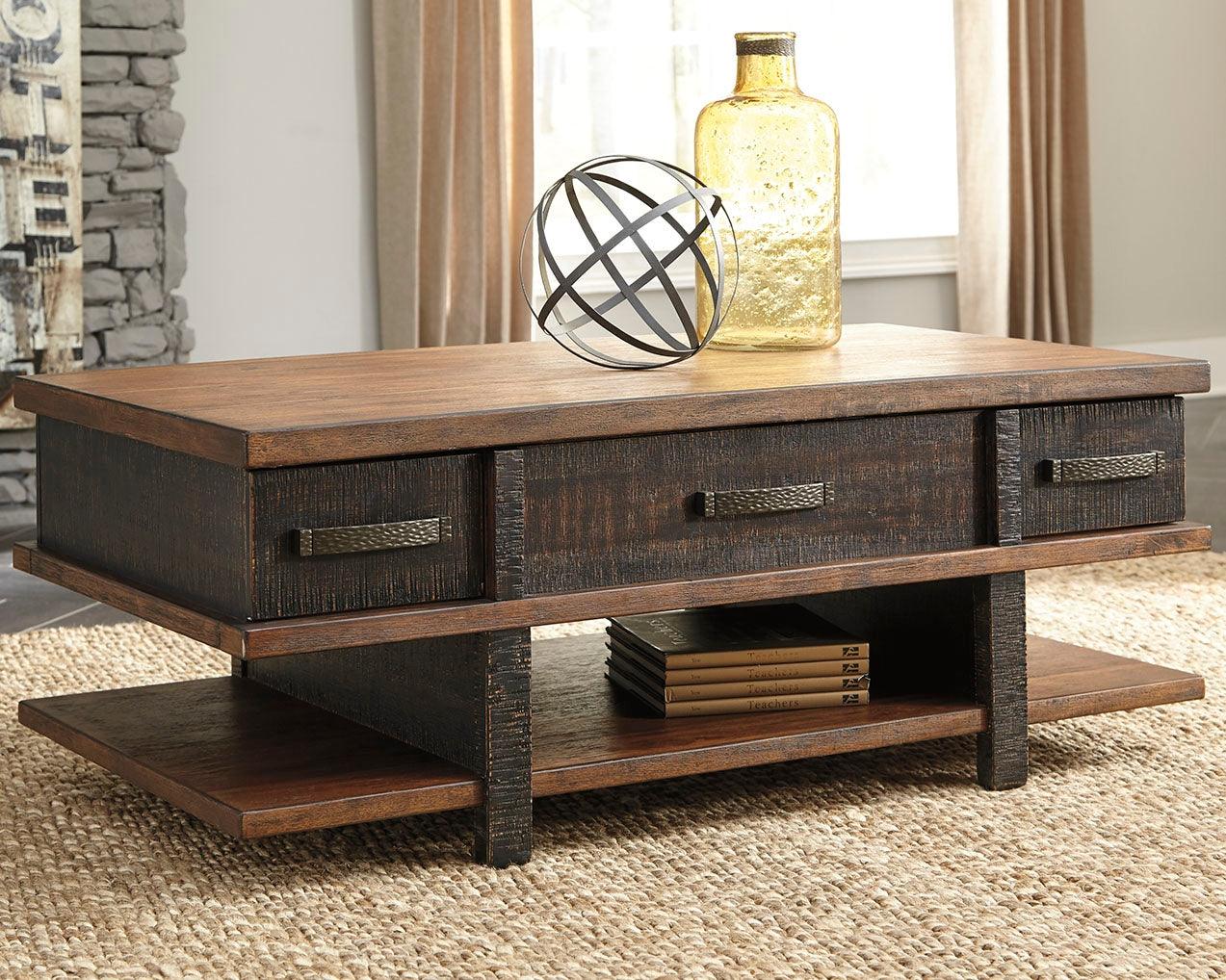 Stanah Two-tone Coffee Table With Lift Top - Ella Furniture