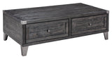 Todoe Dark Gray Coffee Table With Lift Top - Ella Furniture