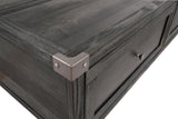 Todoe Dark Gray Coffee Table With Lift Top - Ella Furniture