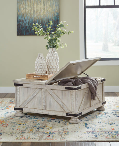 Carynhurst Whitewash Coffee Table - Ella Furniture