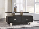 Chisago Black/silver Lift-top Coffee Table - Ella Furniture