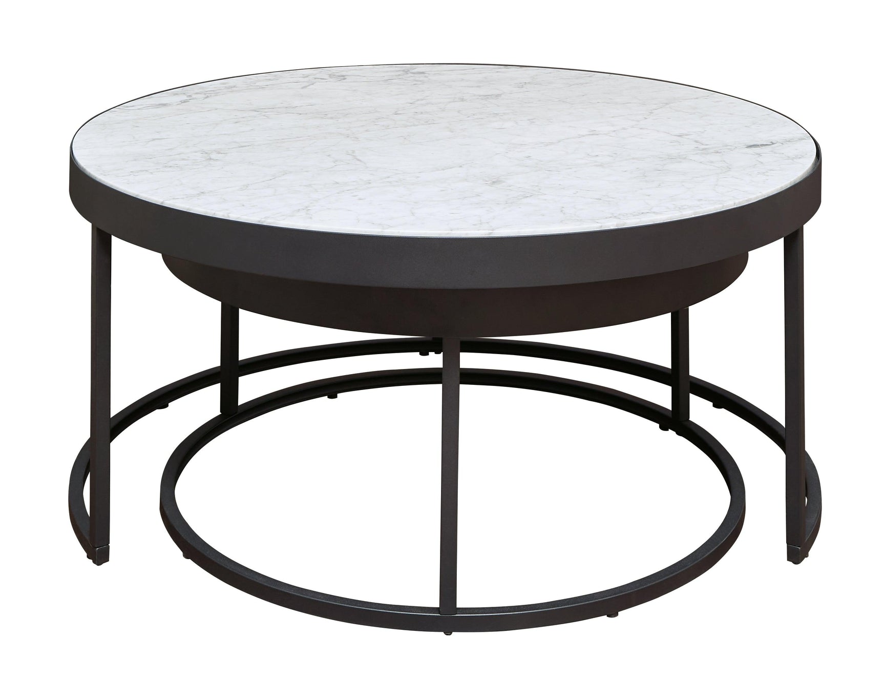 Windron Black/White Nesting Coffee Table (Set Of 2) - Ella Furniture