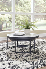 Windron Black/White Nesting Coffee Table (Set Of 2) - Ella Furniture