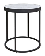 Windron Black/White End Table - Ella Furniture