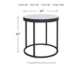 Windron Black/White End Table - Ella Furniture