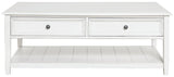 Kanwyn Whitewash Coffee Table - Ella Furniture