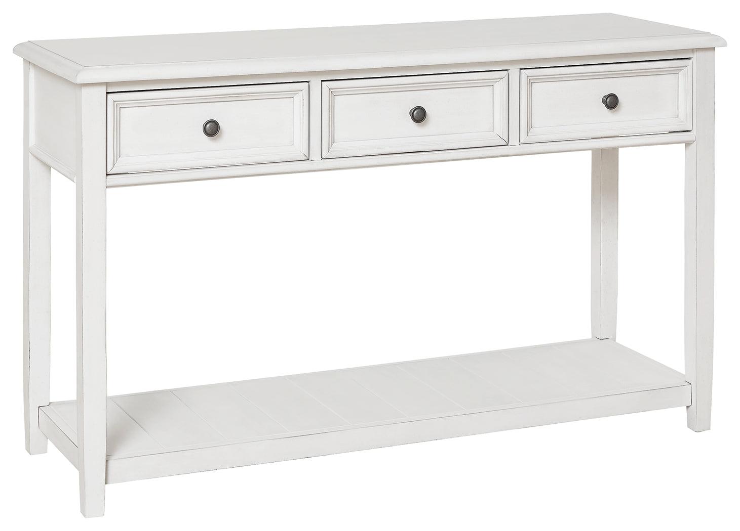 Kanwyn Whitewash Sofa Table - Ella Furniture