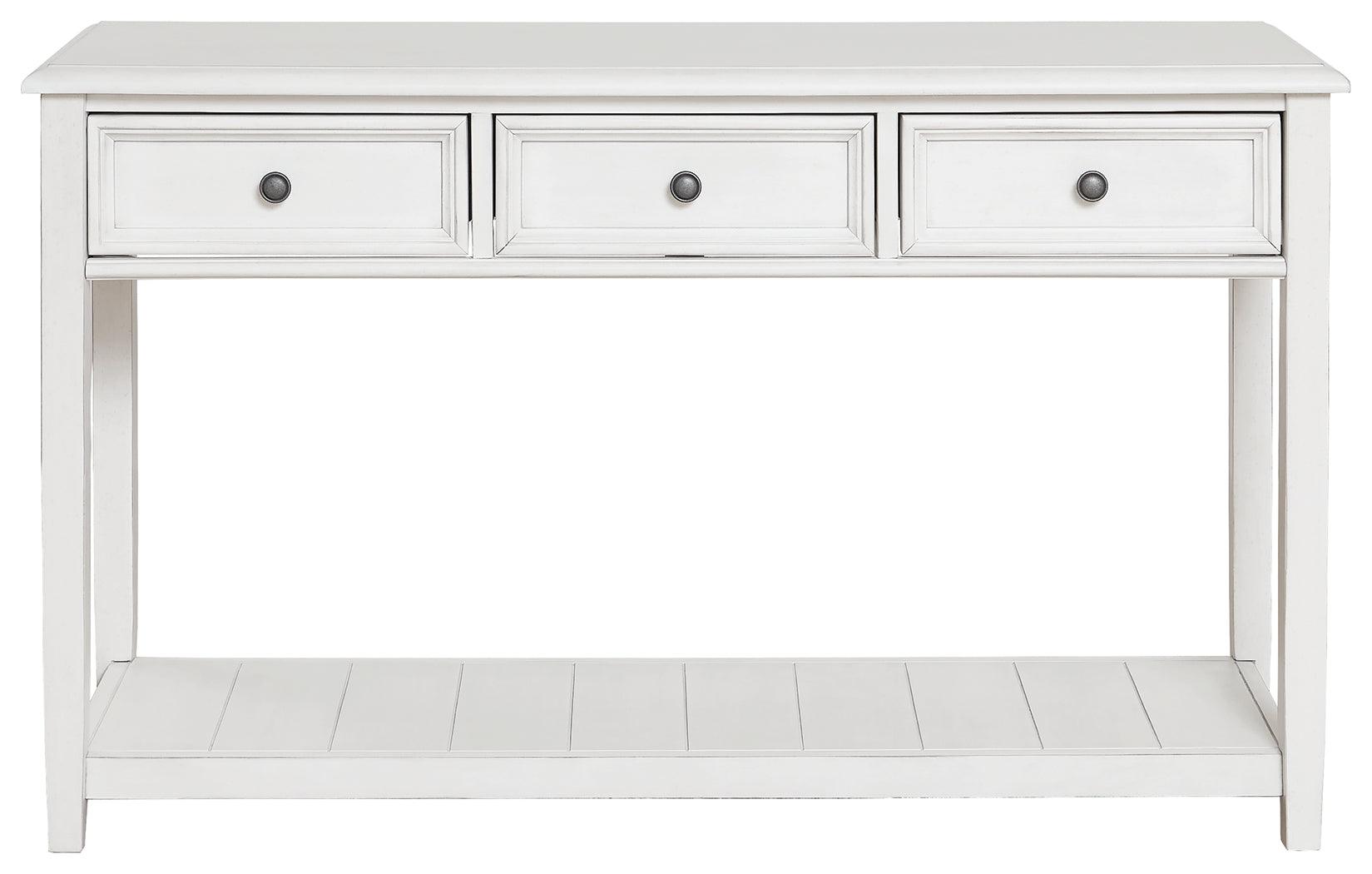 Kanwyn Whitewash Sofa Table - Ella Furniture